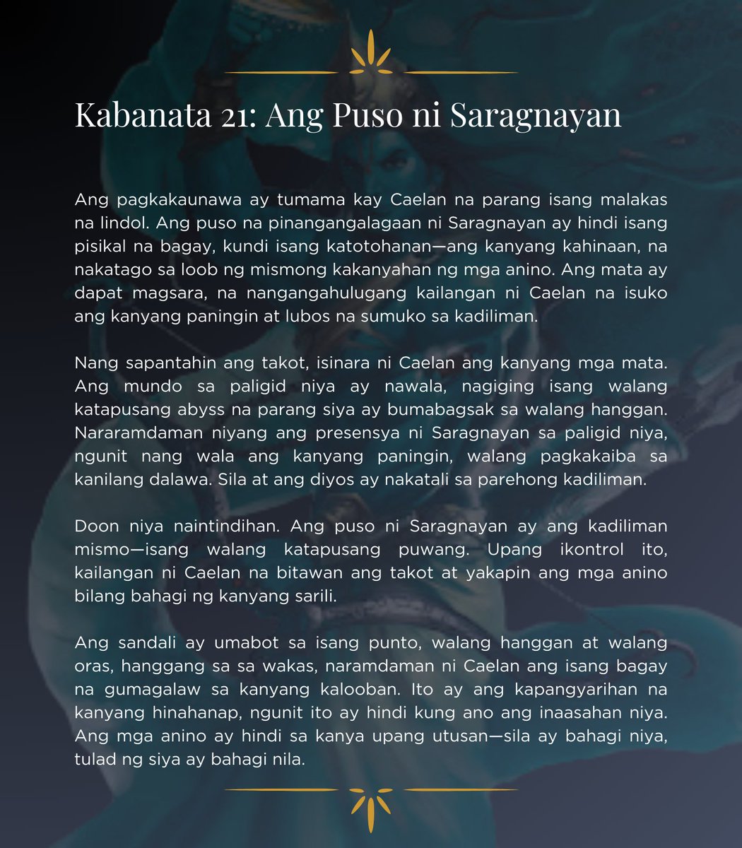 HIEITHYS's tweet photo. ㅤ

ㅤㅤㅤㅤㅤㅤ𝕮𝖔𝖓𝖘𝖔𝖗𝖙 𝖔𝖋 𝖙𝖍𝖊 𝕹𝖎𝖌𝖍𝖙ㅤ
ㅤ                             Kabanata XXI
ㅤ                            #EnigmaPlots

ㅤ https://t.co/W8EWrxqrmP