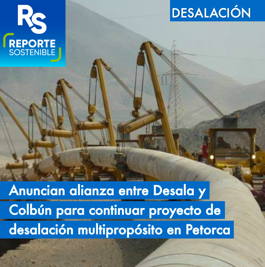 Proyecto Desala Petorca, en la Región de Valparaíso, busca producir y transportar agua desalinizada a gran escala para consumo humano, agricultura y usos industriales, mitigando la escasez de agua en la zona.
reportesostenible.cl/blog/anuncian-…
<a href="/ColbunEnergia/">Colbún Energía</a>
<a href="/AcadesAG/">Asociación Chilena de Desalación y Reúso</a>