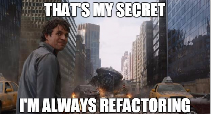 RyanEls4's tweet photo. I'm always refactoring 😏 https://t.co/rtPsEHZq8E