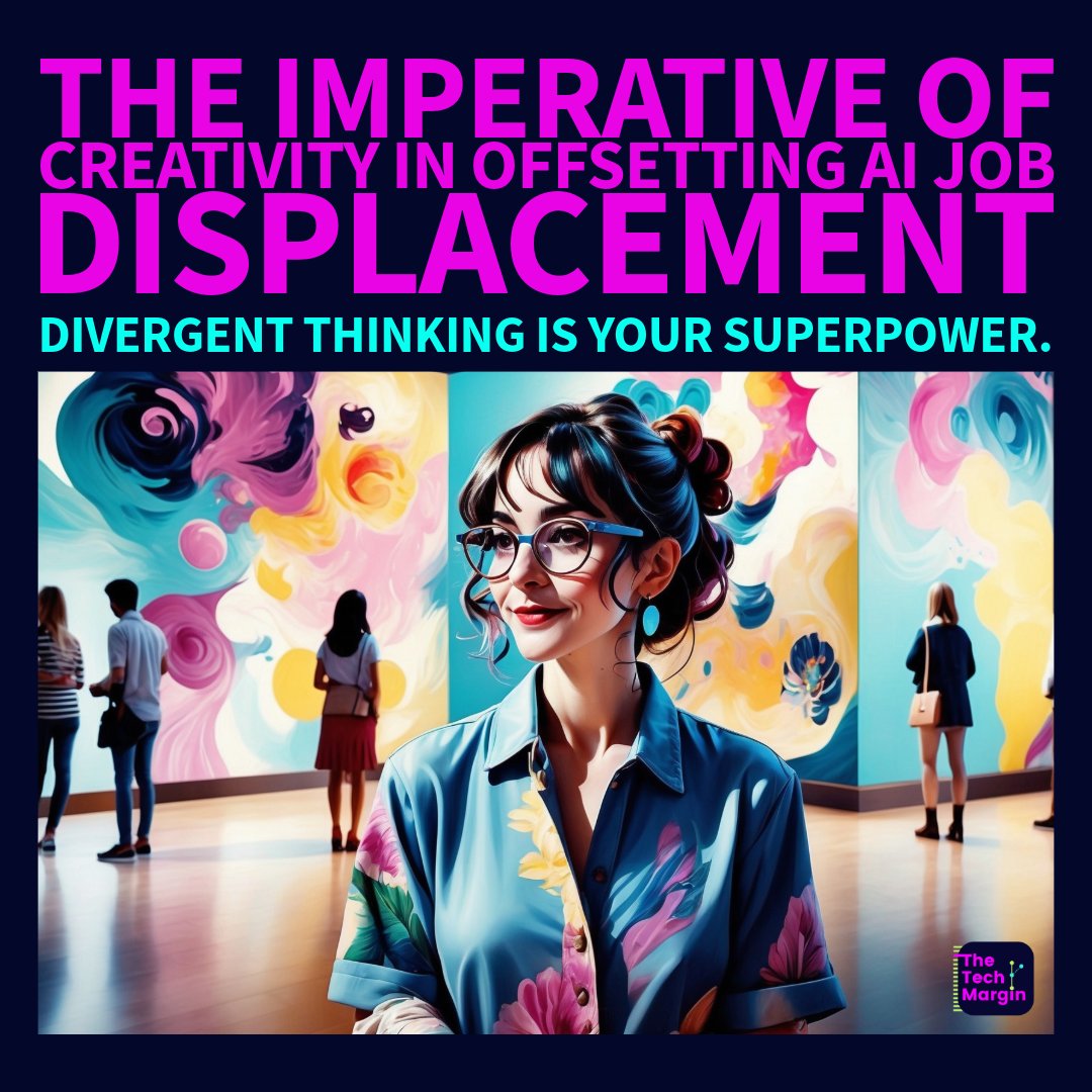 TheTechMargin's tweet image. In the era of AI, creativity is not a luxury but a necessity. Learn how to bridge the gap between traditional education and the modern workforce. 🌟 Share TheTechMargin with your network and join a community of informed, adaptable individuals. #AIandCreativity #FutureOfWork