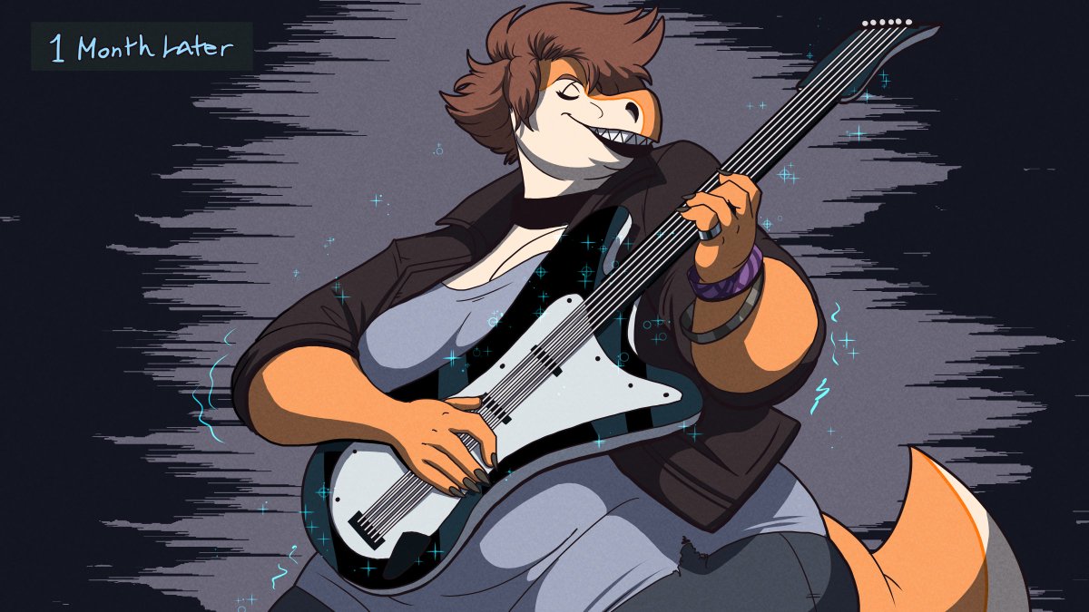 Seems someone is really growing into the new lifestyle. 

The second of three for <a href="/plexel_/">plexel.bsky.social 🦖✨</a> !