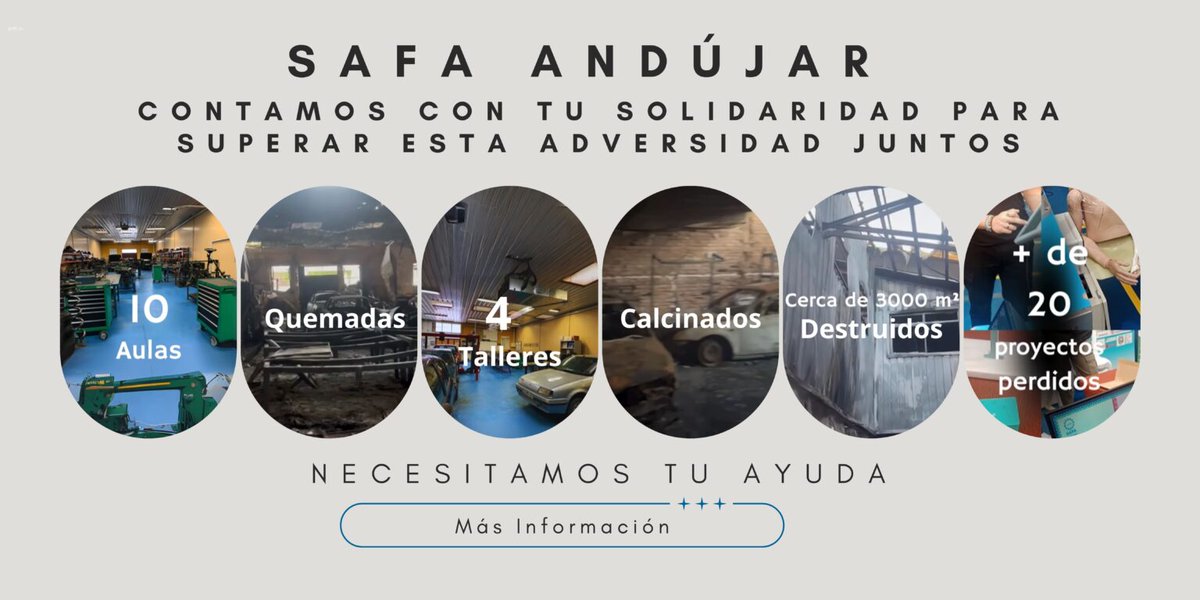 🚨 Campaña de aportaciones económicas para ayudar al centro SAFA Andújar de <a href="/fundacionsafa/">Fundación SAFA</a> tras el grave incendio sufrido el 1 de agosto.
‼️ Necesitan ayuda para que sus alumnos de ciclos formativos inicien el curso con plena normalidad.
🔽 Colabora 🔽
ecandalucia.org/aportaciones-a…