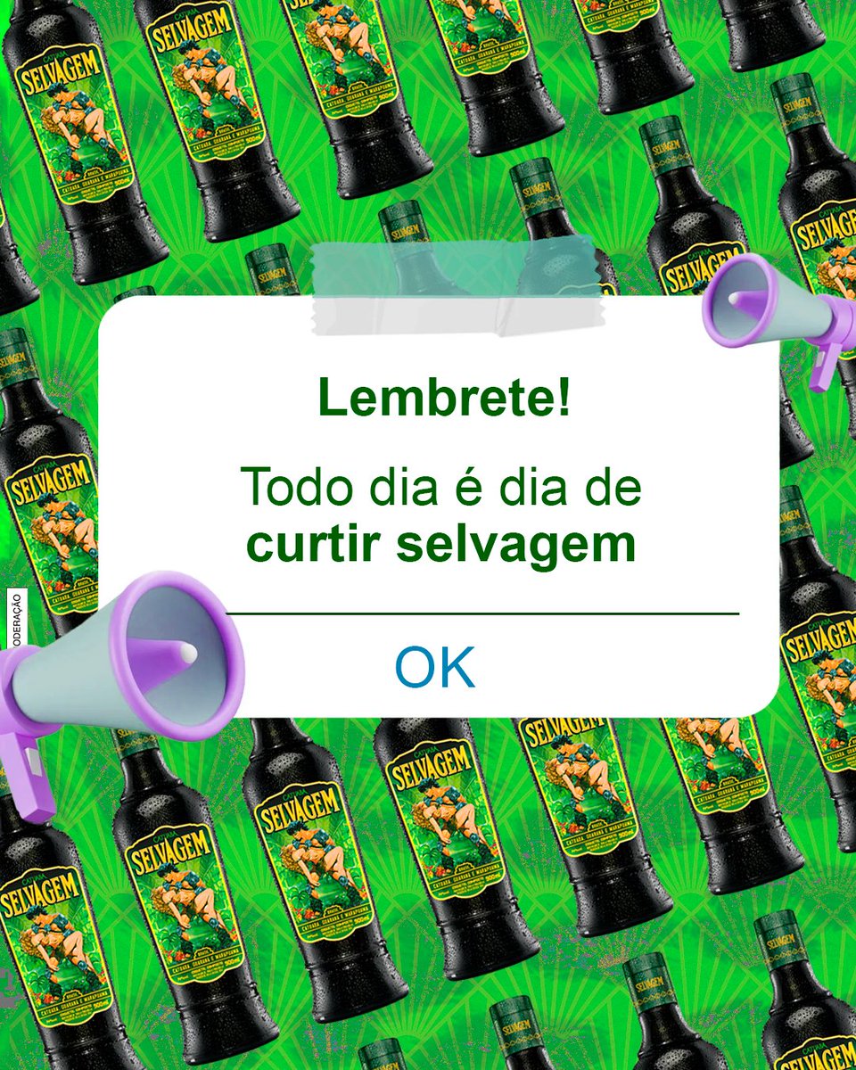 Eu sei que vocês já sabem, mas um lembrete não faz mal a ninguém… Partiu ATIVAR SEU LADO MAIS SELVAGEM!

Beba com moderação.

#catuabaselvagem #catuaba