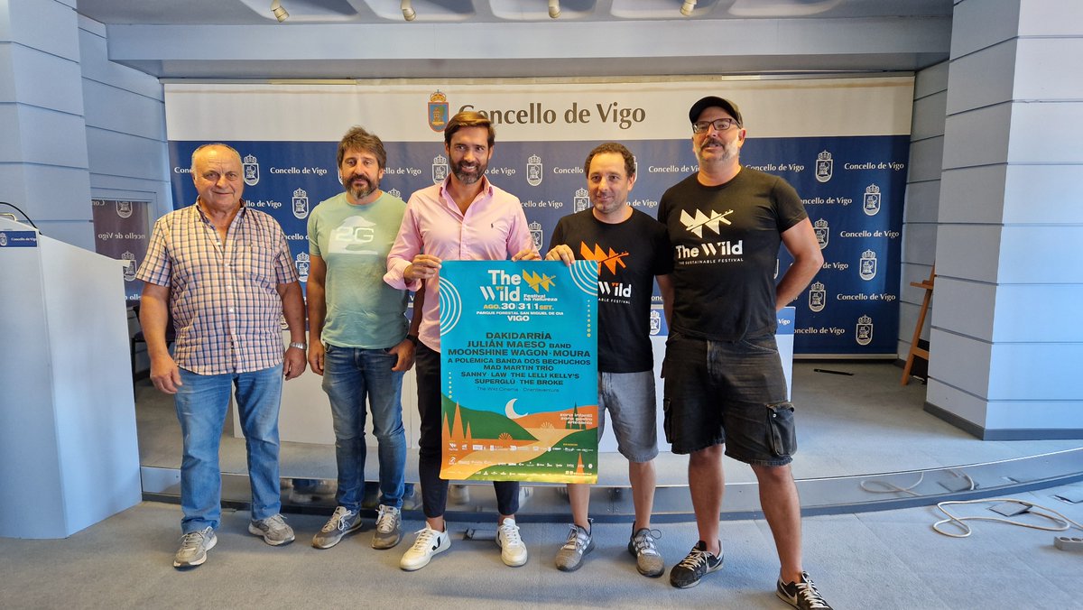 🗞 Esta mañá presentamos a sexta edición de The Wild Fest no Concello de Vigo xunto ao concelleiro de cultura Gorka Gómez.