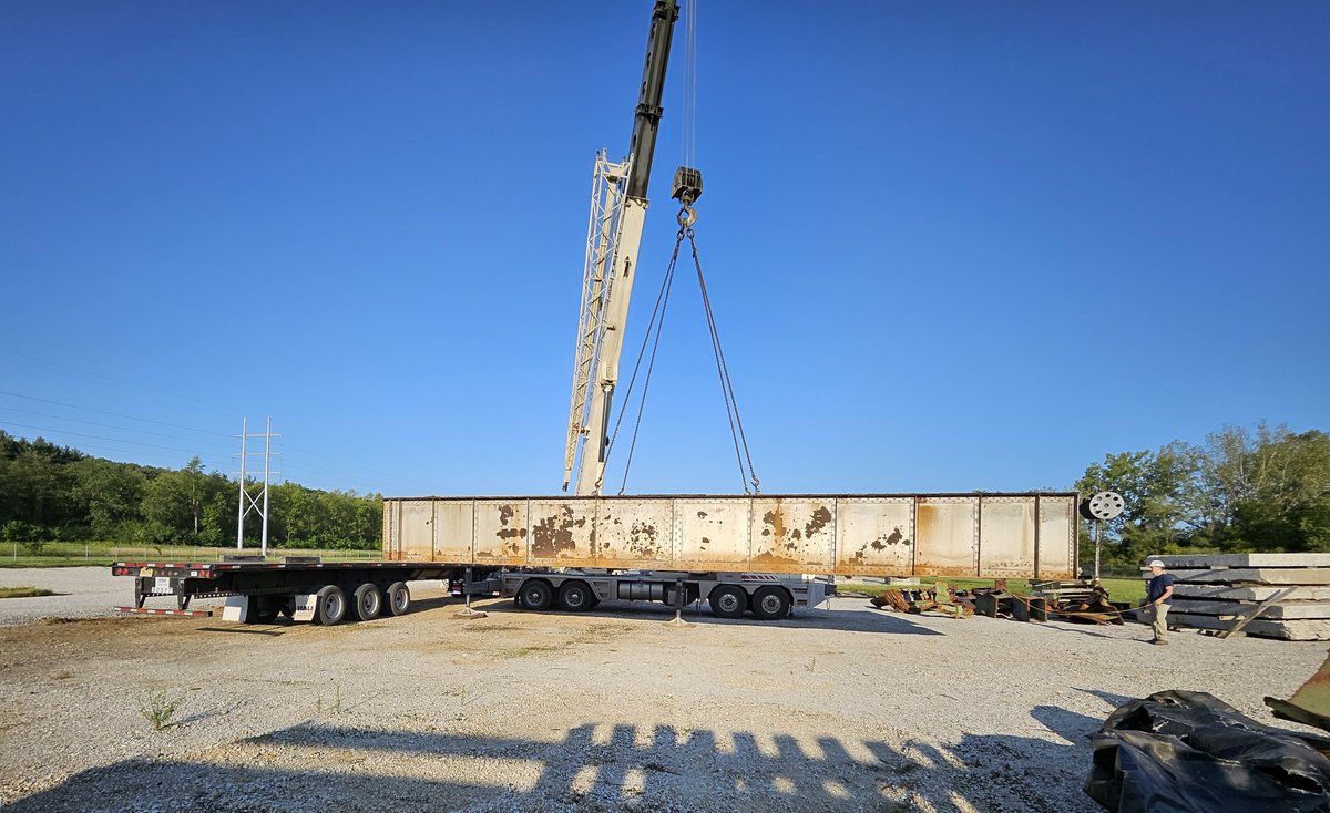 SBRITE_Center's tweet photo. A big thank you to @CSX for donating this 47-ft @steel railroad bridge to our #SBRITE center!  Added to our growing historical collection, it will be key in training both current and future #Bridge engineers. https://t.co/R7I5QPmLzY