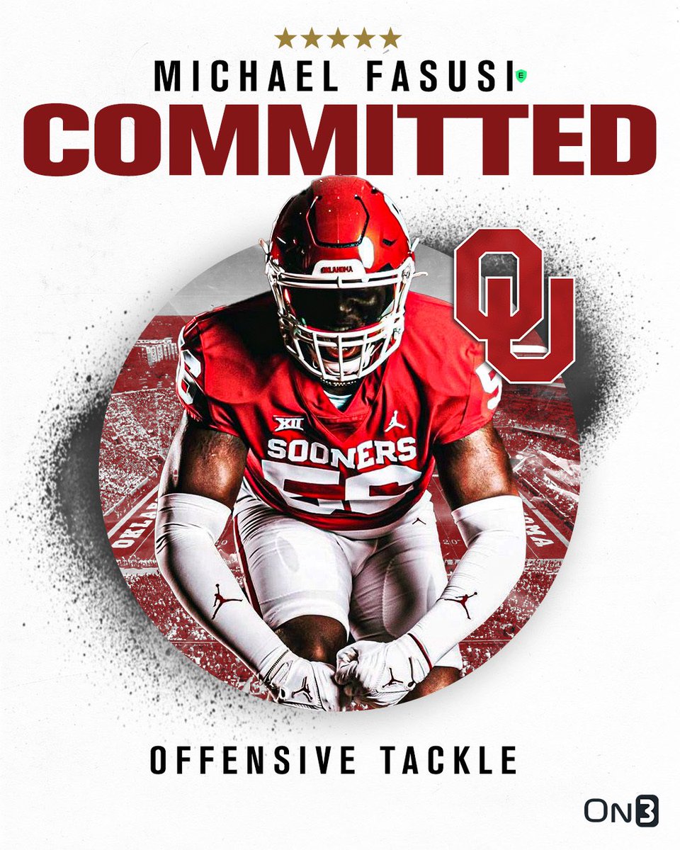 On3 Recruits (@on3recruits) on Twitter photo 🚨BREAKING🚨 5-star OT Michael Fasusi has committed to Oklahoma⭕️
More from <a href="/ChadSimmons_/">ChadSimmons</a>: on3.com/news/5-star-ot… 🚨BREAKING🚨 5-star OT Michael Fasusi has committed to Oklahoma⭕️
More from <a href="/ChadSimmons_/">ChadSimmons</a>: on3.com/news/5-star-ot…
