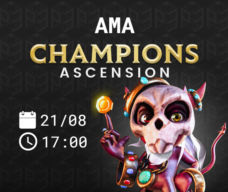 Palac3Crypto's tweet photo. Hoje teremos um AMA com o jogo @ChampionsIO 

O AMA será em nosso Discord, o link está na bio

Será às 17:00, não vai esquecer! https://t.co/jJxbcNdfWG