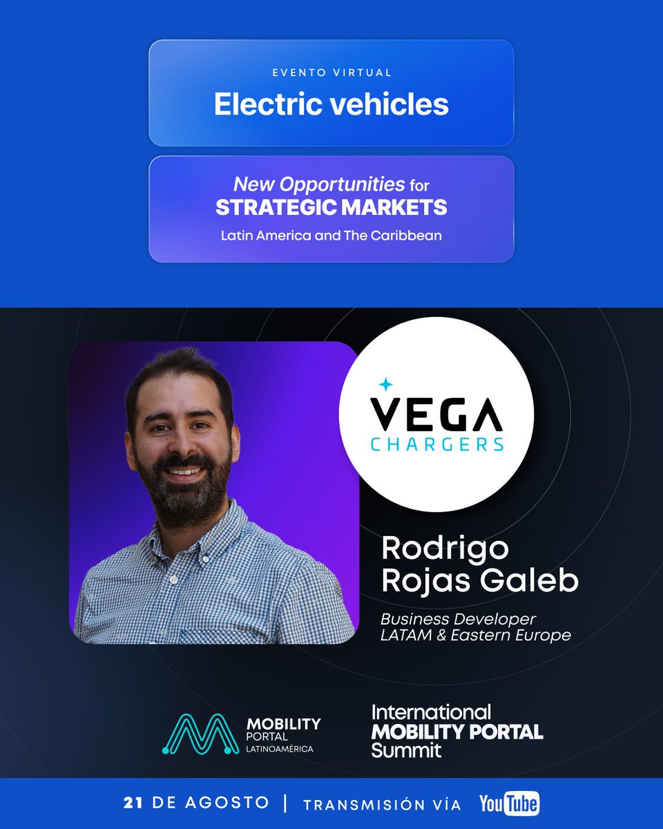 Mobility Portal Group (@mobility_portal) on Twitter photo 🔋 "Estamos probando nuevas unidades de potencia para ampliar nuestro portafolio, lo cual será crucial para el desarrollo de la electromovilidad en América Latina" – Rodrigo Rojas Galeb, Business Developer de <a href="/VEGAChargers/">VEGA Chargers</a> 🔋 "Estamos probando nuevas unidades de potencia para ampliar nuestro portafolio, lo cual será crucial para el desarrollo de la electromovilidad en América Latina" – Rodrigo Rojas Galeb, Business Developer de <a href="/VEGAChargers/">VEGA Chargers</a>