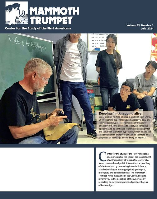 CSFA_TAMU's tweet photo. Check out the July Issue of the Mammoth Trumpet

Join or renew CSFA at https://t.co/SWAfdH3Yp0

#centerfirstamericans #archaeology #archaeologists # https://t.co/racERlbaWG