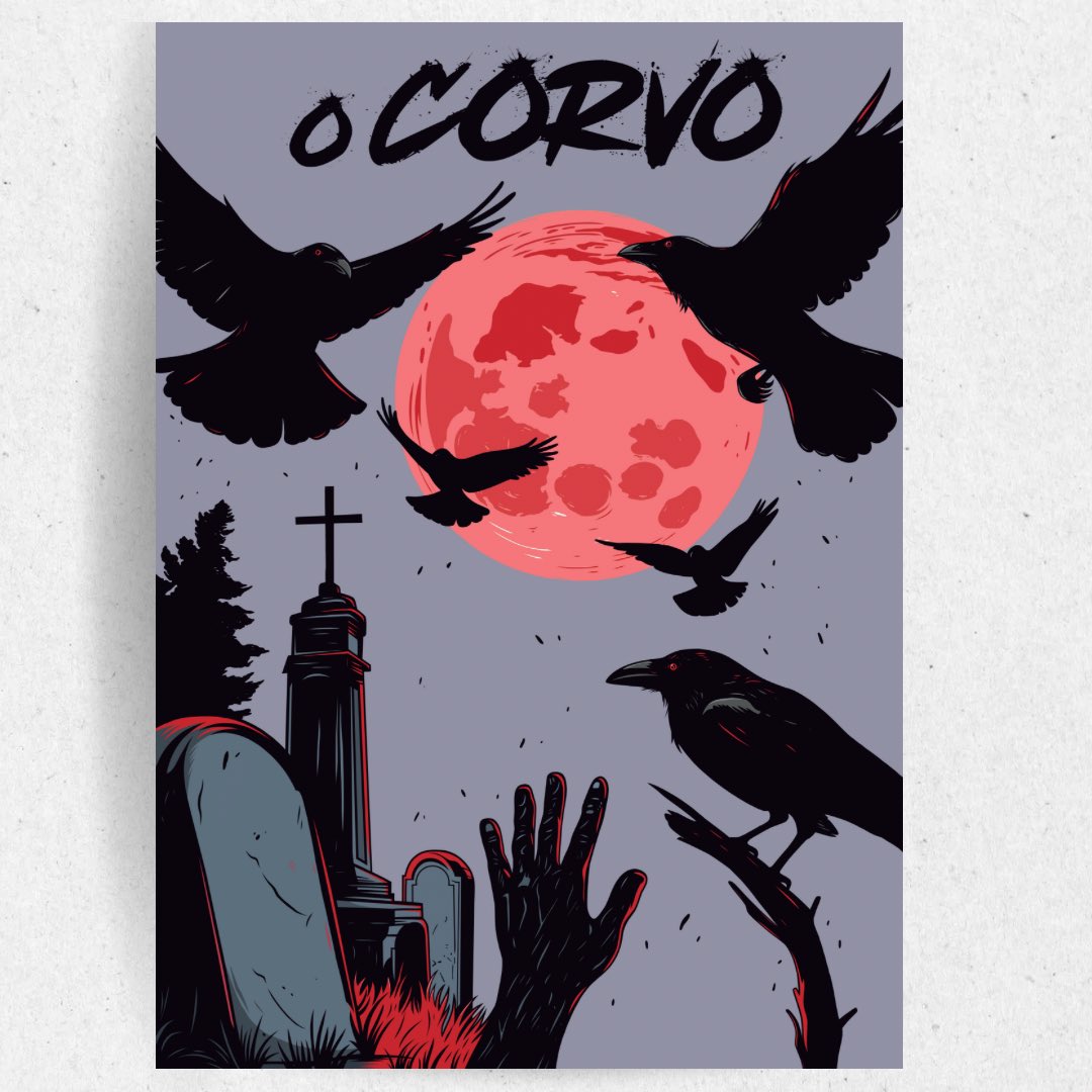 🎬 Hoje é o grande dia! Antestreia do filme “O Corvo” 🎥

Compartilho com vocês o meu poster alternativo inspirado no filme “O Corvo”, que estreia hoje! 🖤

Além de criar esta arte, estou super animado por ter a oportunidade de assistir à antestreia, graças à <a href="/nerdycorexp/">Nerdy Core XP</a> e à