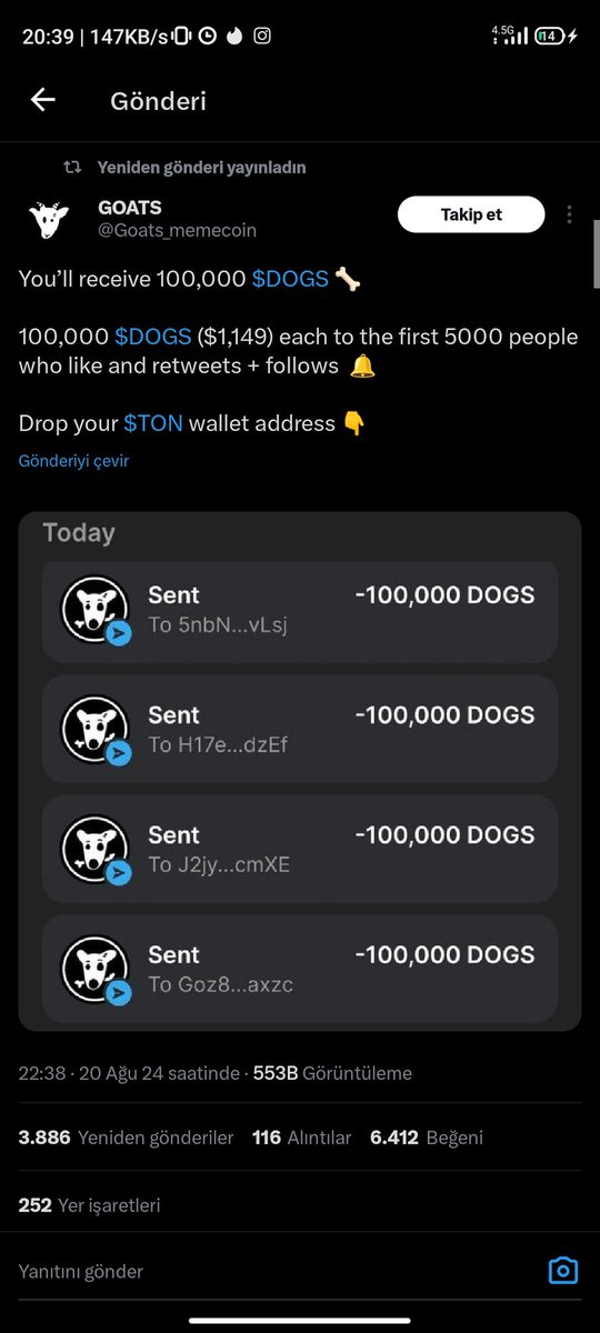 ObiMIMAR's tweet photo. @Goats_memecoin EQD5mxRgCuRNLxKxeOjG6r14iSroLF5FtomPnet-sgP5xNJb @pikaso_me https://t.co/eGQz1h0Yce