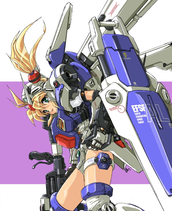 2004年KADOKAWAキャラクターモデル掲載。GP-04少女（GFF版）。股間にパーツを置く珍しいタイプ。腰回りはいつも逡巡しています。