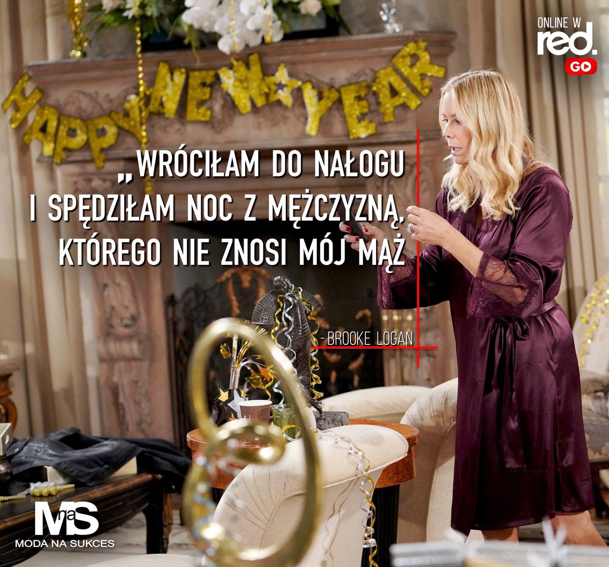 moda_na_sukces's tweet image. Jaki Sylwester, taki cały rok, Brooke 😌

W #RedGO zaczynamy odcinki „Mody na sukces” z 2022 roku. Będzie się działo! 

#BoldandBeautiful