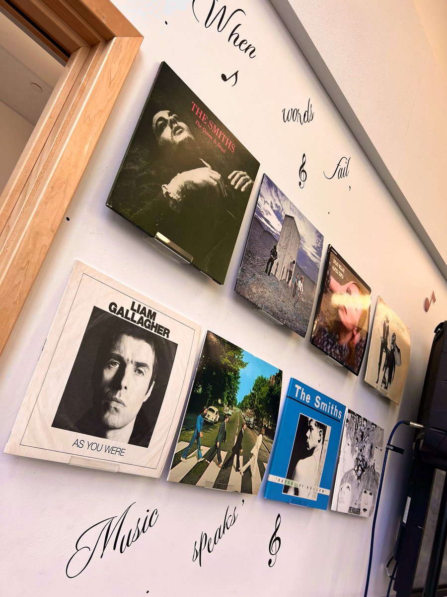 “When words fail, music speaks” 🎶🤍

Miss Galloway’s record collection wall has been updated for her new classes… can you find the new album? 🎸🤘🏻

<a href="/GarnockCampus/">Garnock Community Campus</a> 
<a href="/MissGallowayMus/">Miss Galloway</a>