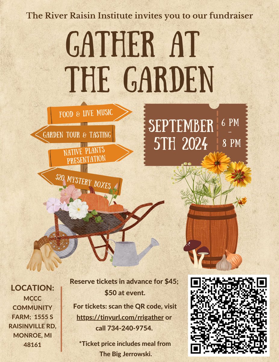 ProgramCoordin3's tweet image. We are offering a reduced rate for those who reserve tickets early! 

Will we see you there? 

Get tickets here -&amp;gt; ticketscandy.com/e/gather-at-th…

#monroemichigan #riverraisin
