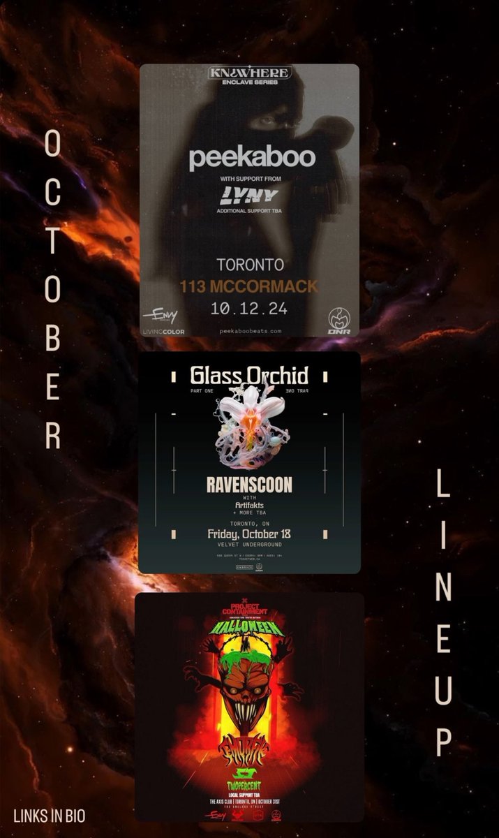 Upcoming October shows! Link in bio for tickets 🔥