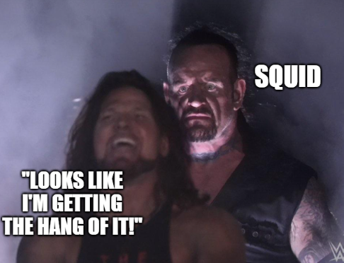 Will_You_Snail's tweet photo. That moment when Squid's like "KNOW YOUR PLACE!"

Yeah, that hurts. 😬😅😂

 #willyousnail #platformer #ragegame #difficult #meme #community #indiegame #indiegames #indiegamedev #indiegamedevs https://t.co/umigM6xzt5