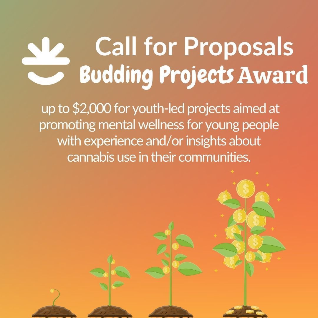 Ready to grow your community? 

The Budding Projects Award is a chance for you to win up to $2,000 to help leverage voices of lived and living experiences and promote mental wellness in your community! Learn more here: cannabisandmentalhealth.ca/award/
