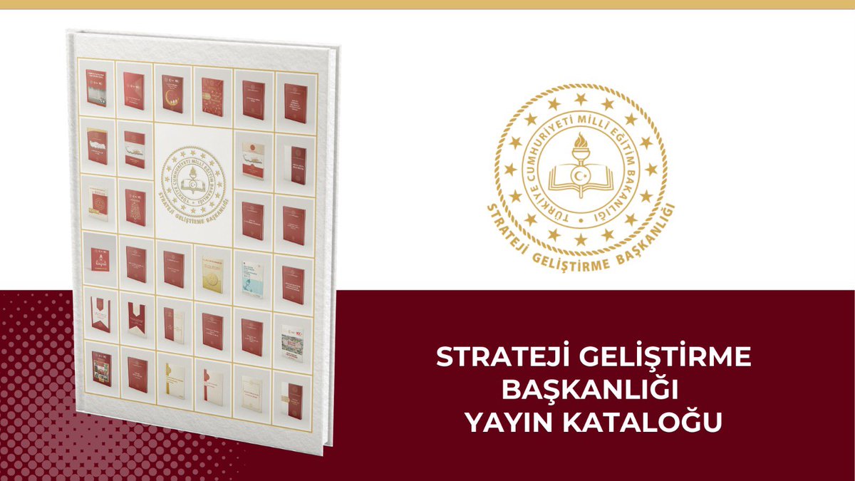 Strateji Geliştirme Başkanlığımız tarafından hazırlanan ve koordine edilen yayınlara resmî internet sitemiz [sgb.meb.gov.tr] üzerinden ulaşabilirsiniz. 
Detaylar için ⬇️ 

<a href="/Yusuf__Tekin/">Yusuf Tekin</a> 
<a href="/kemalsamlioglu/">Kemal ŞAMLIOĞLU</a> 
<a href="/ercanturk28/">Ercan TÜRK</a> 
<a href="/tcmeb/">Millî Eğitim Bakanlığı</a> 

🔗 meb.ai/U6IaHxE