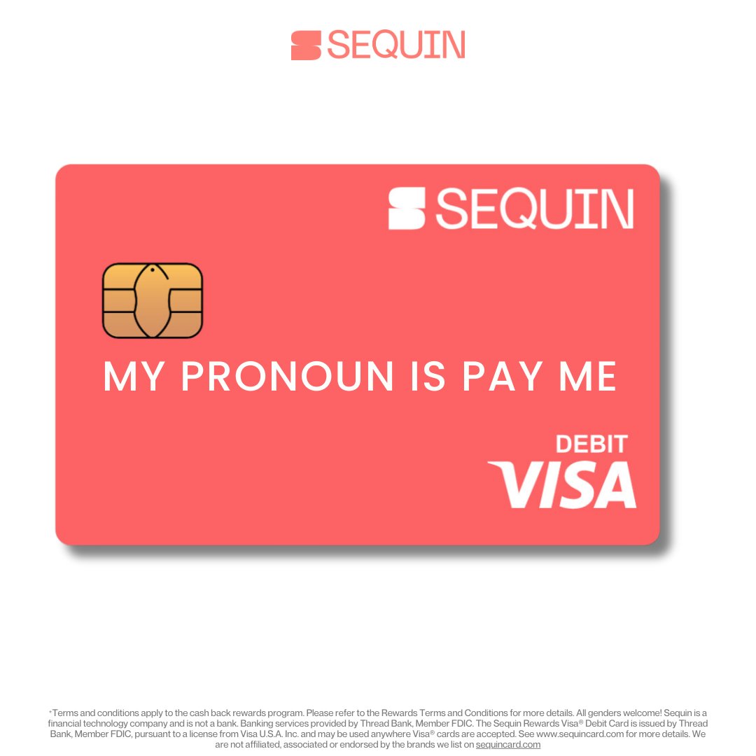 Sequin Rewards Visa® Debit Card tweet media