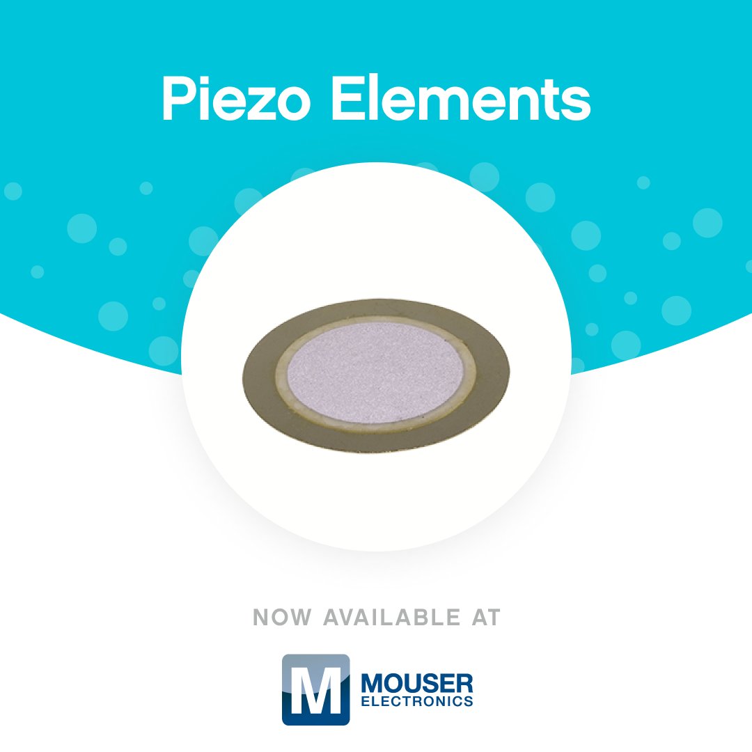 sameskydevices's tweet image. Ideal for vibration detection or touch feedback applications, CUI Devices&apos; Piezoelectric Diaphragms offer diameters from 12mm to 44mm. Available now at @Mouserelec || View now: mouser.com/cui-piezoelect…

#CUIDevices #DigiKey #Components #Design #Electronics #Audio #AudioComponents