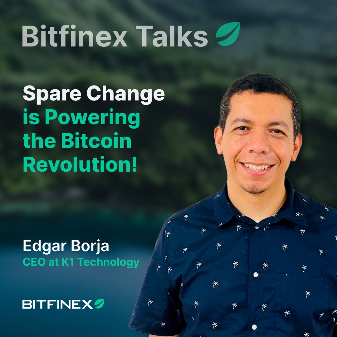 bitfinex's tweet photo. This week on Bitfinex Talks: Can you imagine buying Bitcoin with spare change? 

Edgar Borja, founder of @k1elsalvador, is here to show us how his game-changing machine enhances Bitcoin adoption across 17 countries.

🎙️ Watch the full story here.
https://t.co/HvXMO15FiE https://t.co/pRsebDP9zU
