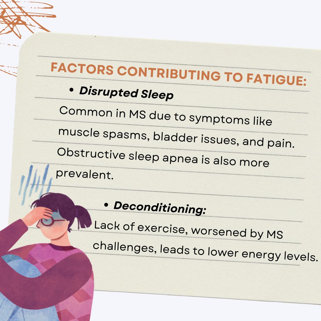 Fatigue in MS is complex and overwhelming, but understanding its causes and treatment options can help manage it. 

Check out Dr. Ben Thrower's tips: msfocus.us/fatiguetips