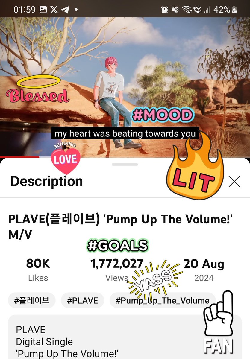 ElaineLyn33's tweet photo. We're almost there๐ฅน 2M๐ซถ
Use hashtag to keep PLAVE on trending when posting them on socmed~ LASSGO!
#PLAVE #ํ๋ ์ด๋ธ #Pump_Up_The_Volume #PUTV #StreamPLAVE
#YEJUN #NOAH #BAMBY #EUNHO #HAMIN https://t.co/Z0Lbe03brq