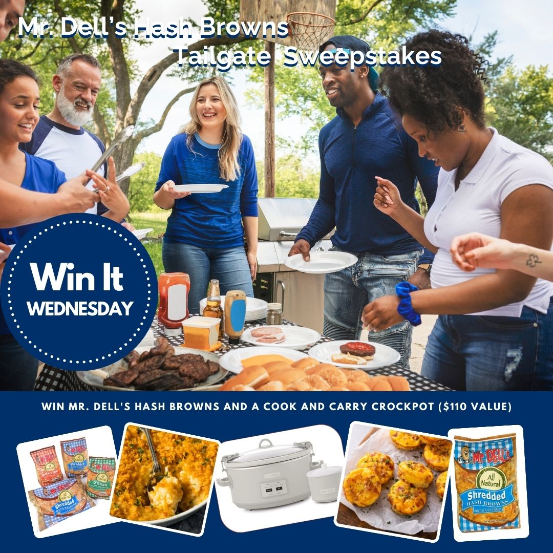 MrDellsTweets's tweet image. It’s #WinIWednesday. Enter here woobox.com/uxvked to win #MrDells #HashBrowns &amp;amp; a Cook &amp;amp; Carry Crock Pot. 🎉 Nothing says tailgate like delicious cheesy potato casseroles made with Mr. Dell’s Hash Browns. Recipe at MrDells.com. Like &amp;amp; retweet for extra entries.