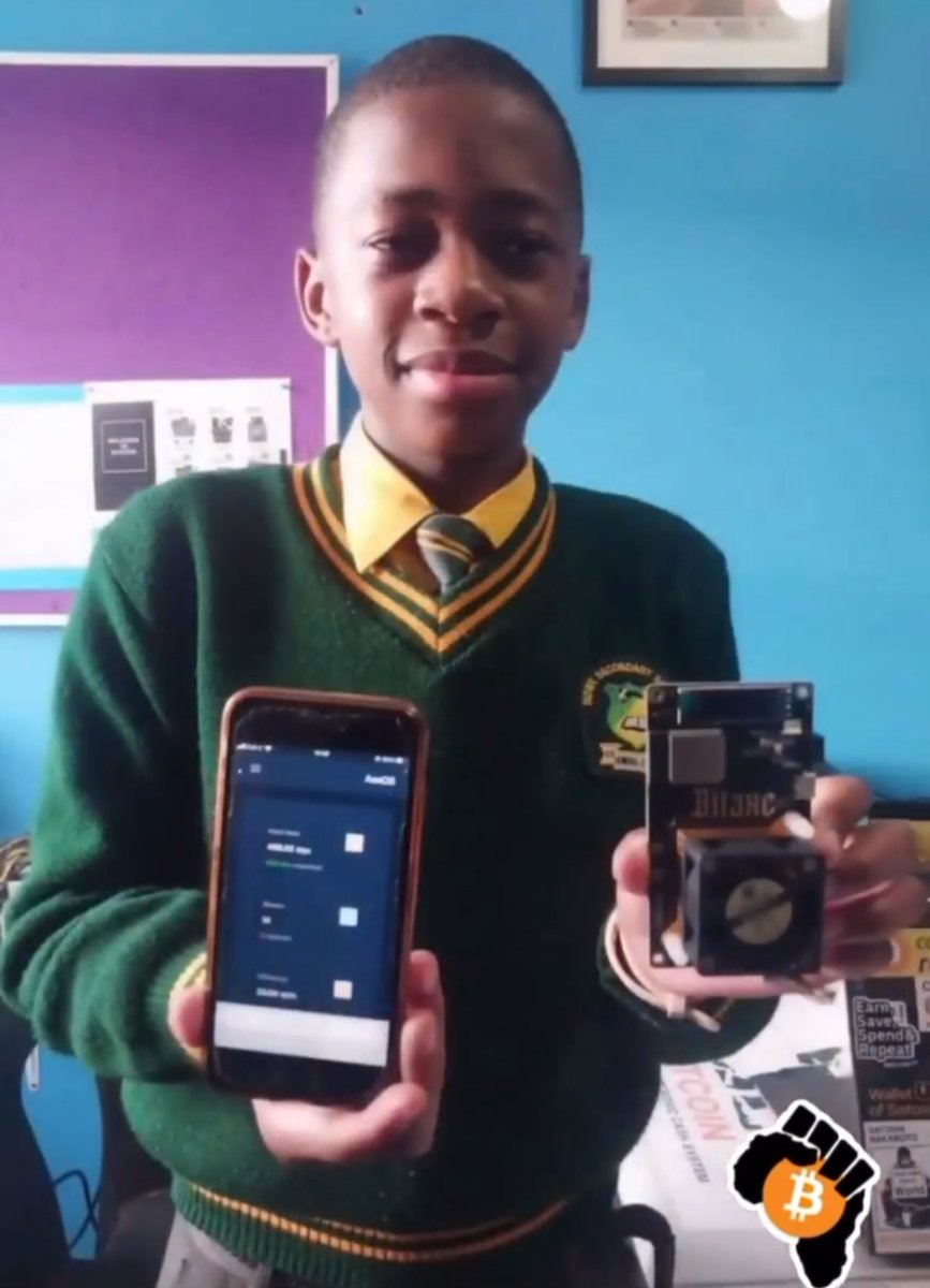 BitAxe is in South Africa thanks to all of our wonderful customers who  support us! The Solo Satoshi initiative has sent open source #Bitcoin miners  to educational centers in South Africa and