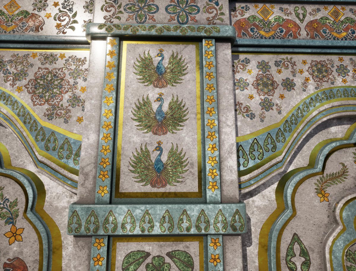 Been a while since I posted some personal work of mine here. <a href="/thedragonLML/">🜃🜏 The Dragon LmL 🜏🜃</a> <a href="/UnrealEngine/">Unreal Engine</a> 
Working with some Marble based ornate scrollwork inspired from Indian/Hindu mythology architecture.
#indiedev #gamedev #3dartwork #psychedelic #zbrush #UE5Study #NFT #marble #trippy