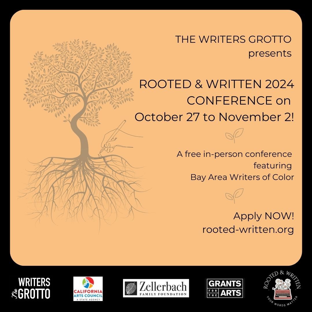 sfgrotto's tweet photo. Applications open for Rooted & Written 2024! We have another spectacular lineup for our annual free conference for Bay Area writers of color!
https://t.co/VUHLCOV23k
#rootedwritten #writer #writercommunity #writing #writingcommunity #writers #writerscommunity #bipocwriters https://t.co/SuLLhAIVQg