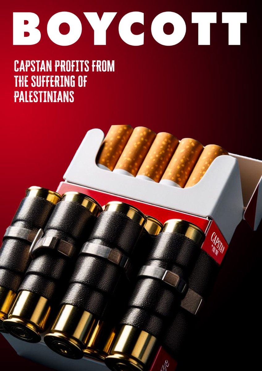 etcFatima's tweet photo. Choosing where we spend our money is a form of activism. Boycotting brands that support the violence in Gaza, like Capstan, Coca-Cola, Nestle, and KFC, is a step towards justice. Stand with Gaza, stand for peace. #SupportGhaza https://t.co/7Jozdh24Nk