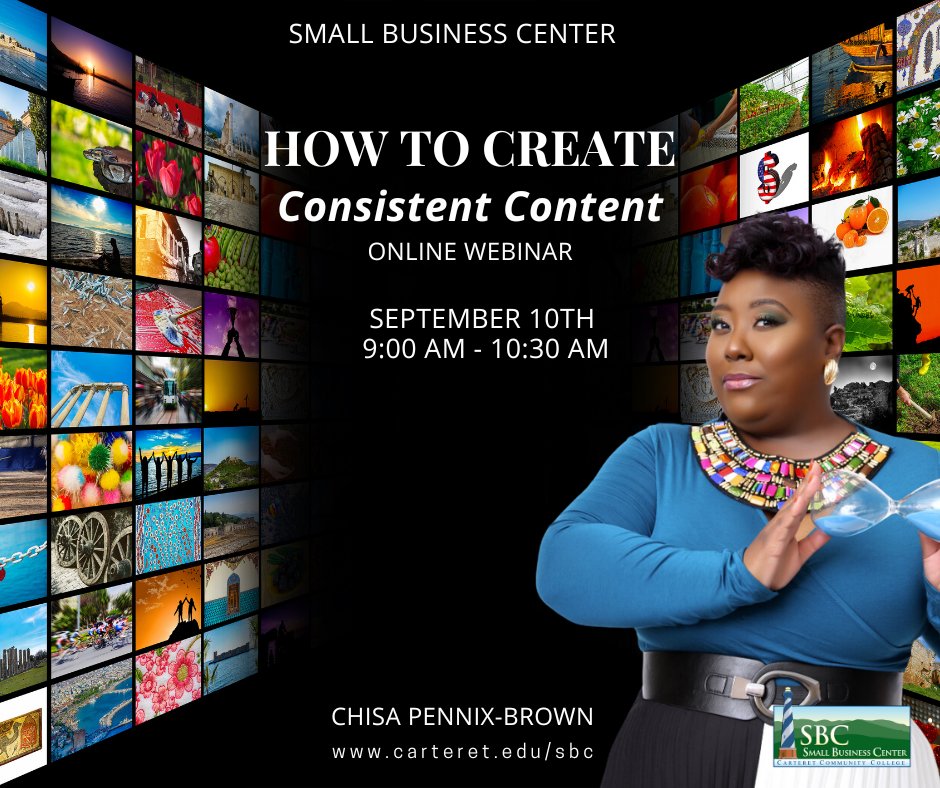 SmBizCtr_CCC's tweet photo. Staying consistent is how the best marketers can stay ahead of the competition. You are busy running your business and that is a huge task. This workshop will discuss the tools needed to create and manage your brand's content.
Link to register: https://t.co/jLODvxbXwW https://t.co/n4dyHMb71J