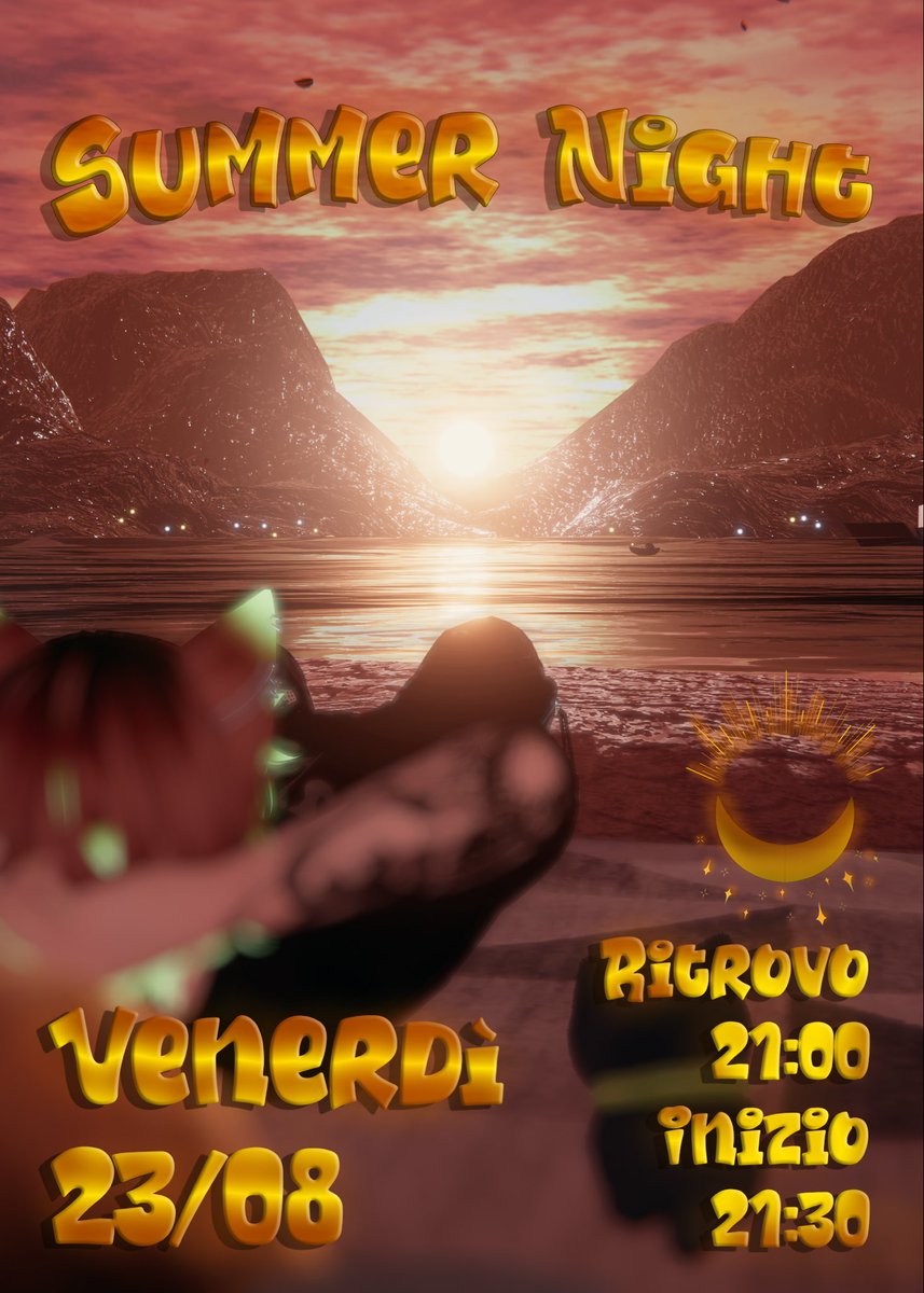 celestia_vr's tweet photo. Dopo le ferie del nostro staff..siamo qui di nuovo ad invitarvi questo venerdì alla nostra chill night estiva ! 🏝️
#VRChat #VRChatita #Celestiaitavr #VRChatWorld #VRChatevents #vrchatcommunity https://t.co/PJ5EyEKU7c