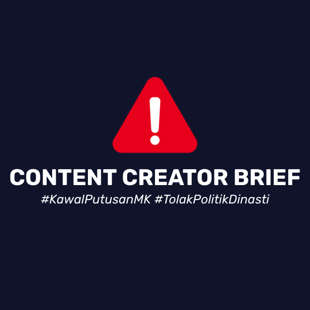 SIMPLE BRIEF UNTUK CONTENT CREATOR
docs.google.com/presentation/d…

yang mau bikin konten buat #KawalPutusanMK #TolakPolitikDinasti, kalau bingung caranya gimana bisa lihat petunjuk sederhana ini
👇👇👇