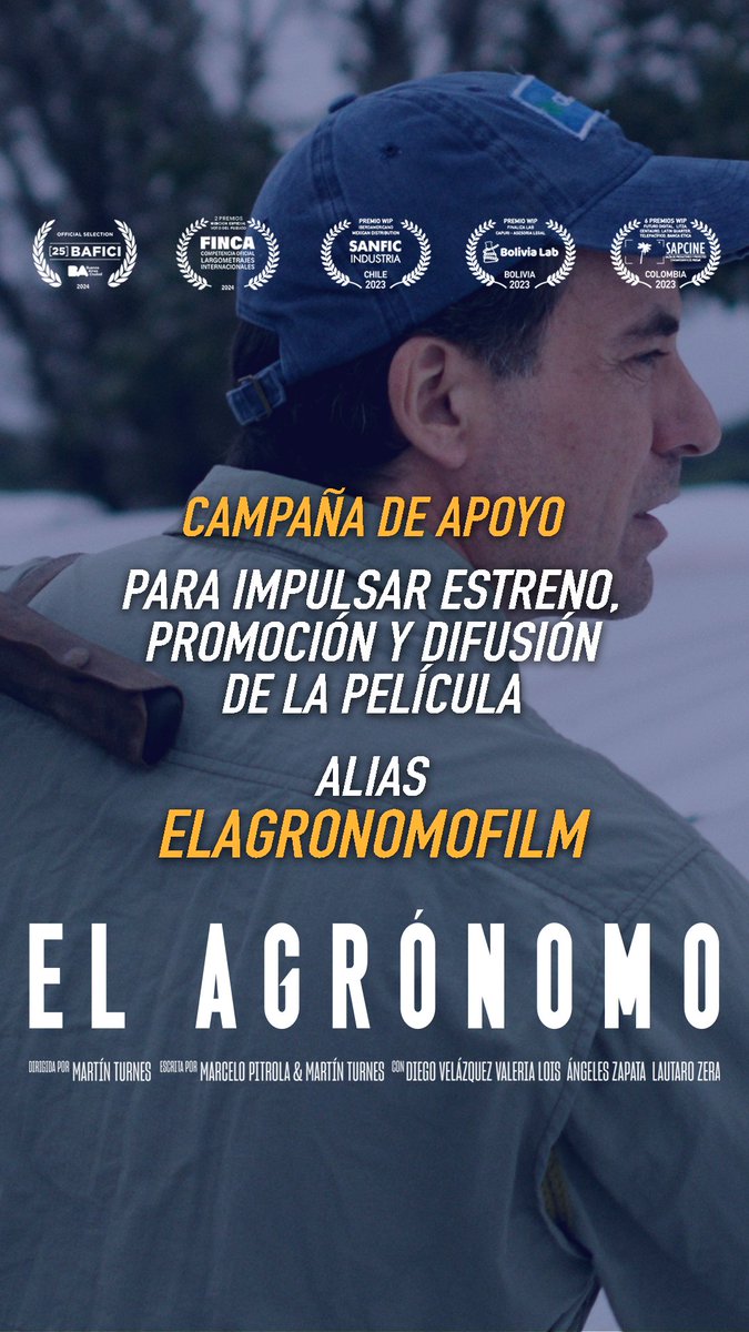 martinturnes's tweet photo. Felices del interés que genera nuestra película @ElAgronomoFilm, las repercusiones y el intercambio en cada charla o debate luego de las proyecciones en las que estuvimos!

Queremos seguir acompañándola y para eso decidimos armar un FONDO DE APOYO:

ALIAS: elagronomofilm https://t.co/ICmHRVH0Ir