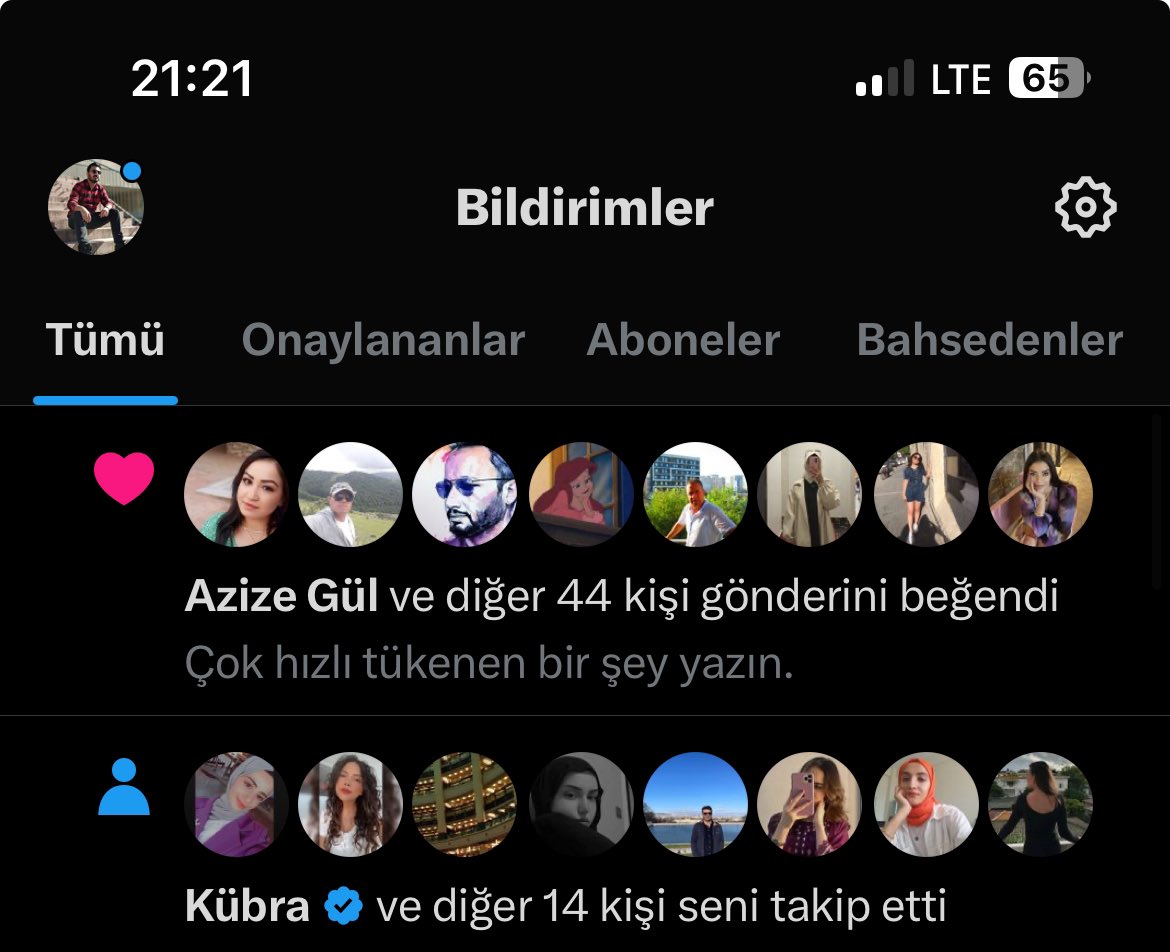 Küçük hesap kalmasın hep birlikte büyüyelim 🥳🤝Beni takip etmeyide unutmayın 😊
Haydi Hep Beraber Büyüyelim
Ment atan Rt yapan fav atan düzgün hesaplar takipleşiyor🐼
