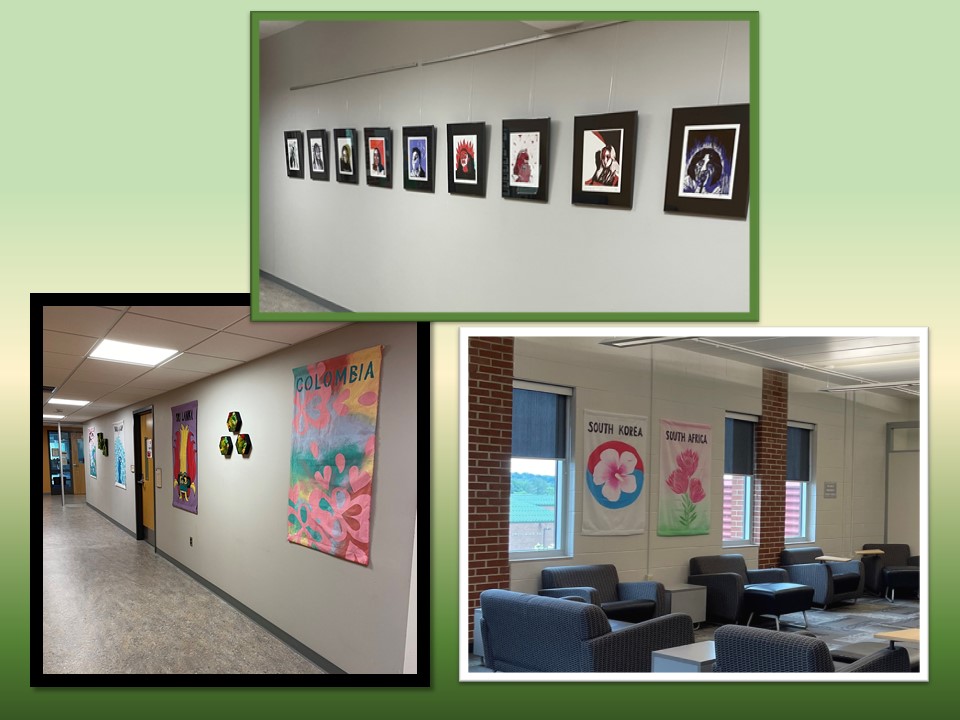 The library has new student artwork gracing its walls and spaces! Excited to begin another great year!  😊 We are here to help!  #ClubBailey