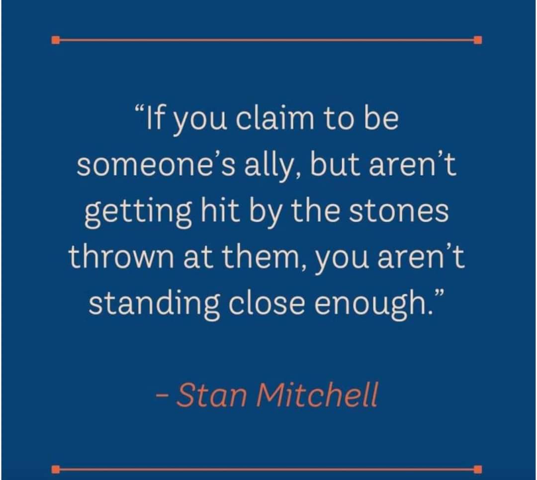 Wear the shirt, fly the banner, stick on the sticker. It's scary, yes. Do it anyway 💙💙💙