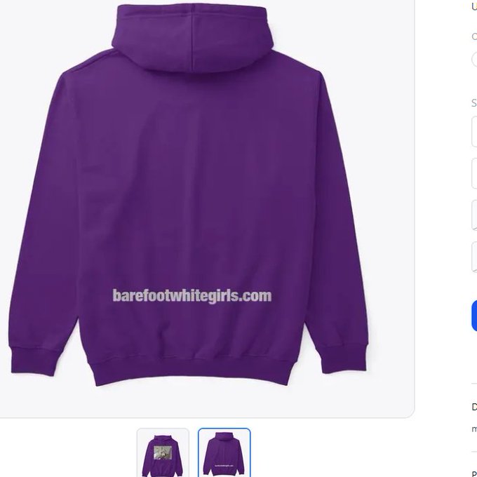 Show your love for white girls feet, with this hoodie :: available in several colors ...   https://t