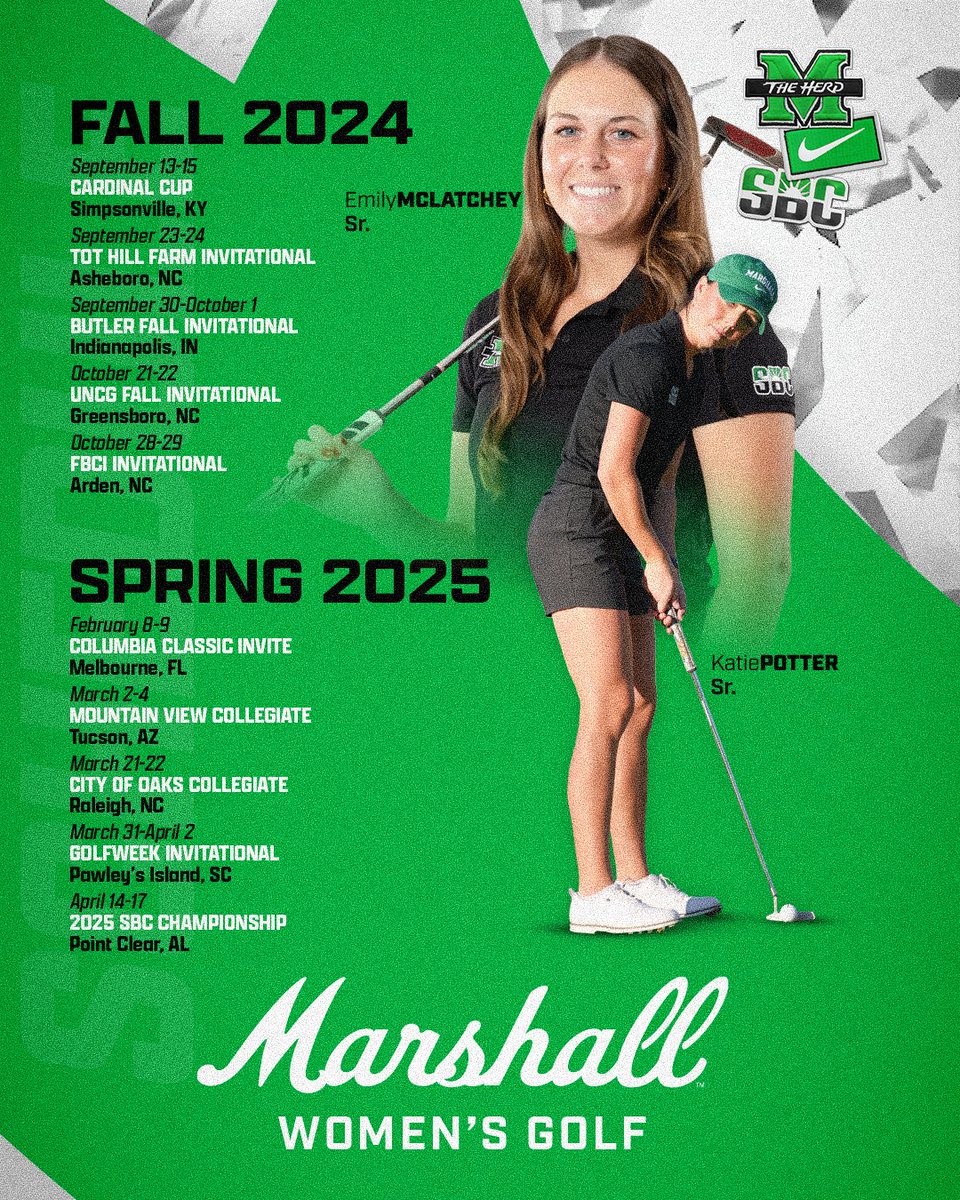 𝑩𝒂𝒄𝒌 𝑰𝒏 𝑻𝒉𝒆 𝑺𝒘𝒊𝒏𝒈 𝑶𝒇 𝑻𝒉𝒊𝒏𝒈𝒔!

Trips to Arizona, Florida and five tournaments in the Carolinas highlight an action-packed 10-event slate for Marshall Women's Golf in 2024-25.

🔗: bit.ly/2425HerdWGLFSc…