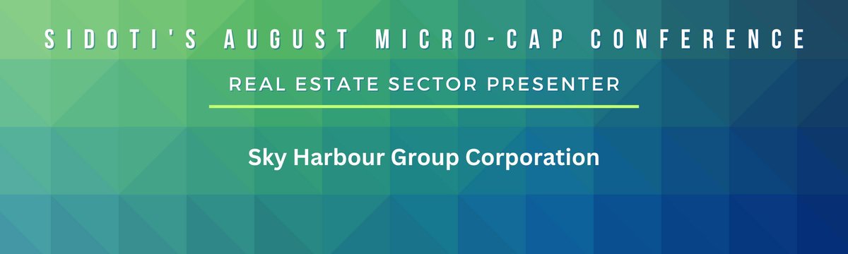 SidotiResearch's tweet photo. See a recording of these #realestate management teams present at our August conference. #sidoticonference $SKYH https://t.co/OR2OPJm1sN #investing #investors #stocks #stockmarket #stockresearch #research #microcap https://t.co/0A8M1Vtwft