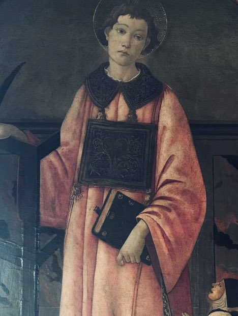 Botticelli’s ‘Saint Lawrence’, once housed at #HaighHall is an image of the patron saint of librarians, the perfect watchman for the largest private library in Europe also once housed at #HaighHall, as the 25th Earl of Crawford began recollecting  the Bibliotecha Lindesiana 📖
