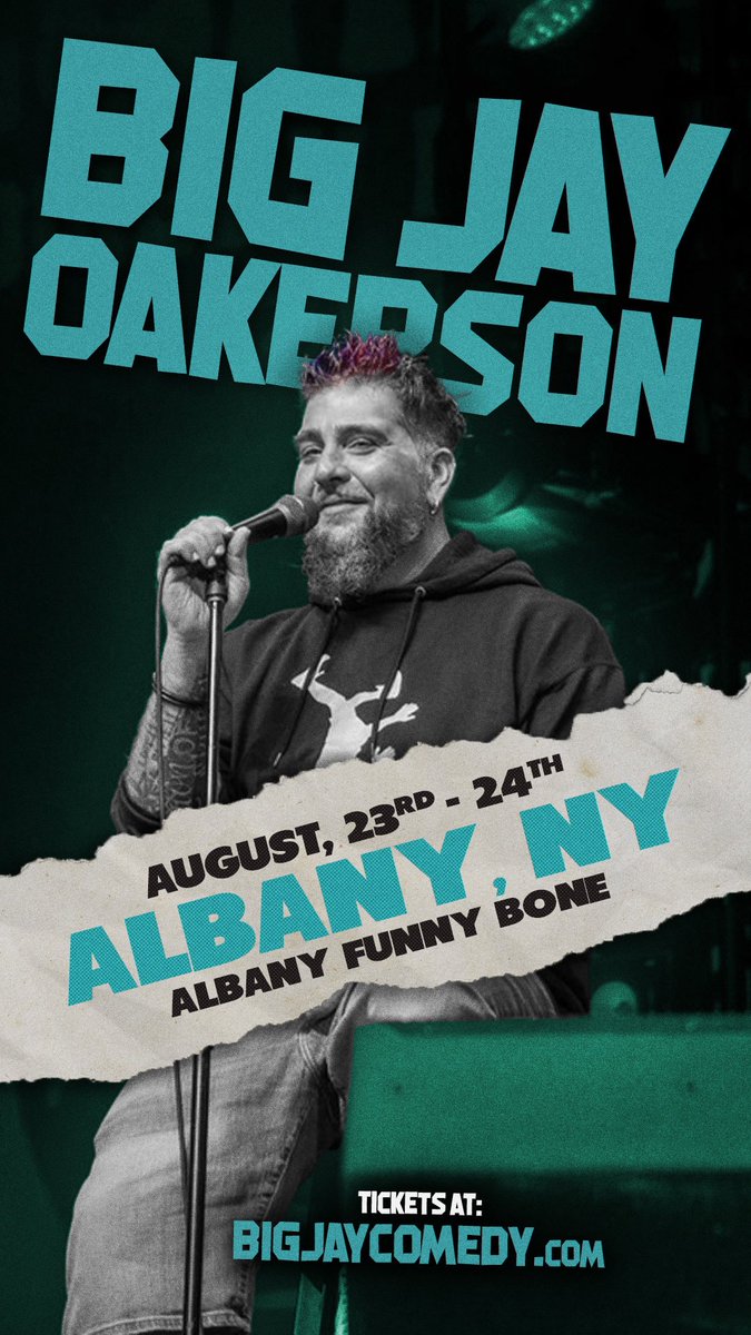 Big Jay Oakerson (@bigjayoakerson) on Twitter photo ALBANY!!!
This weekend I’m at <a href="/AlbanyFunnyBone/">Albany Funny Bone Comedy Club</a> for FOUR SHOWS starting August 23-24! Get your tickets now!
Ticket link here: etix.com/ticket/e/10403… ALBANY!!!
This weekend I’m at <a href="/AlbanyFunnyBone/">Albany Funny Bone Comedy Club</a> for FOUR SHOWS starting August 23-24! Get your tickets now!
Ticket link here: etix.com/ticket/e/10403…