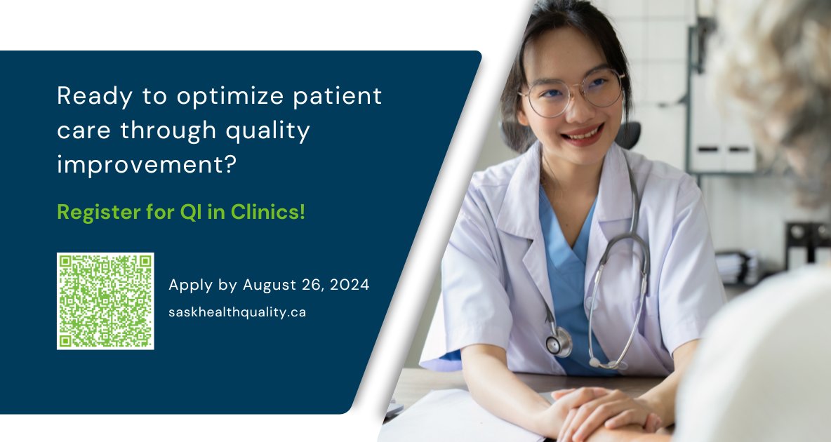 Hurry – the next round of QI in Clinics starts in September 2024, and there are still a few spots left! If you're ready to optimize care for your patients in Saskatchewan, this four-month learning program is just the ticket for physicians and primary care clinical teams. #QI