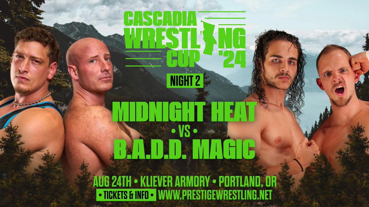Woah, Daddy!
<a href="/WrestlePrestige/">Prestige Wrestling</a> debut vs <a href="/_MidnightHeat/">The Midnight Heat</a> this Saturday in Portland, OR!