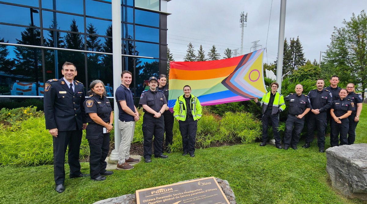 Ottawa Paramedic Svc | Service paramédic d'Ottawa (@ottawaparamedic) on Twitter photo To celebrate #PrideWeek in Ottawa, we have raised the #PrideFlag at our headquarters.  The flag will be flying proudly all week in support of the 2SLGBTQQIA+ community. To celebrate #PrideWeek in Ottawa, we have raised the #PrideFlag at our headquarters.  The flag will be flying proudly all week in support of the 2SLGBTQQIA+ community.