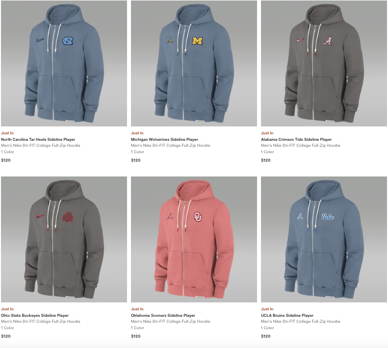 SOLELINKS's tweet photo. Ad: NEW Nike Sideline Player Dri-FIT College Full-Zip Hoodies on Nike US => https://t.co/JcO6dVM2NP https://t.co/MxhVAuvKlo
