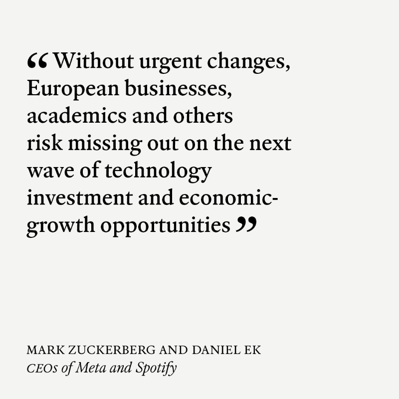 TheEconomist's tweet photo. Europe is “particularly well placed” to make the most of a coming wave in open-source AI, argue the tech CEOs. Yet fragmented regulation is “hampering innovation and holding back developers” https://t.co/fzRa1yyVwf

Illustration: Sam Kerr